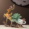 Ruijie Resin Lucky Deer & Cabbage Ornament
