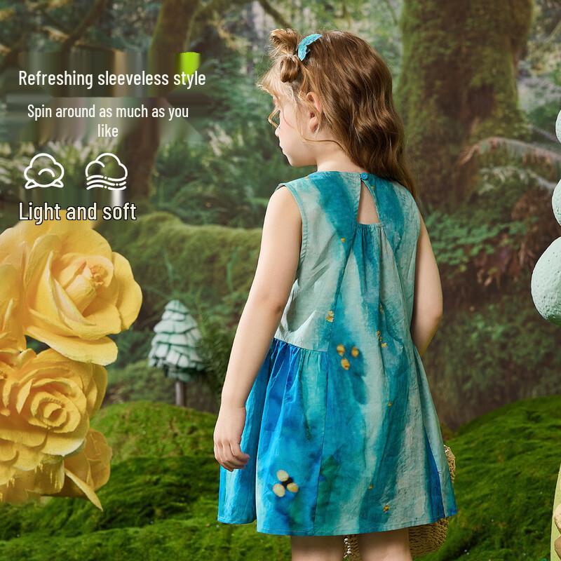 ASK JUNIOR Girls Sleeveless Gradient Resort Dress 120