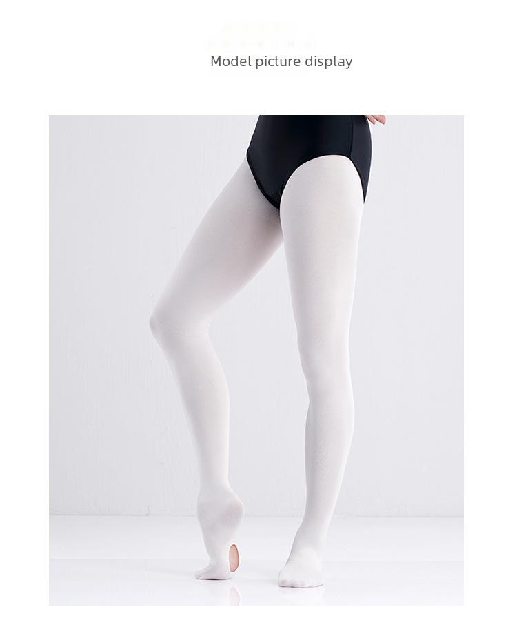 Spring/Summer Children's 60D Dance Socks: Thin Velvet Ballet Pantyhose, Anti-Hook, White