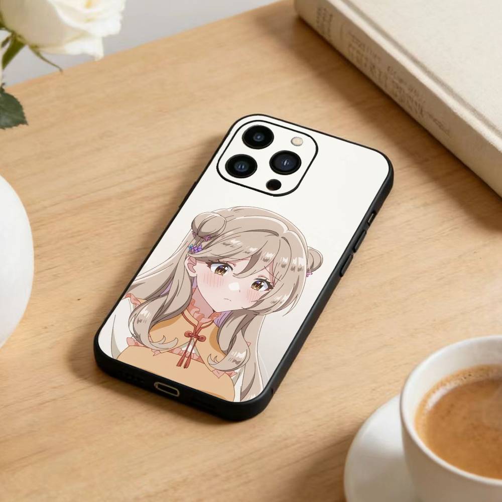 Watanare Anime Phone Case For iPhone 17 16 15 14 13 12 Max Plus Silicone Black Cover