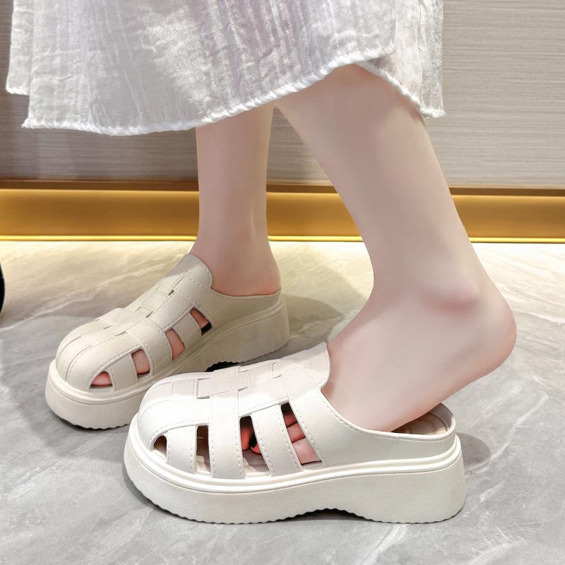 Platform Fisherman Sandals Women's Slip-On Hollow Out Casual Slippers