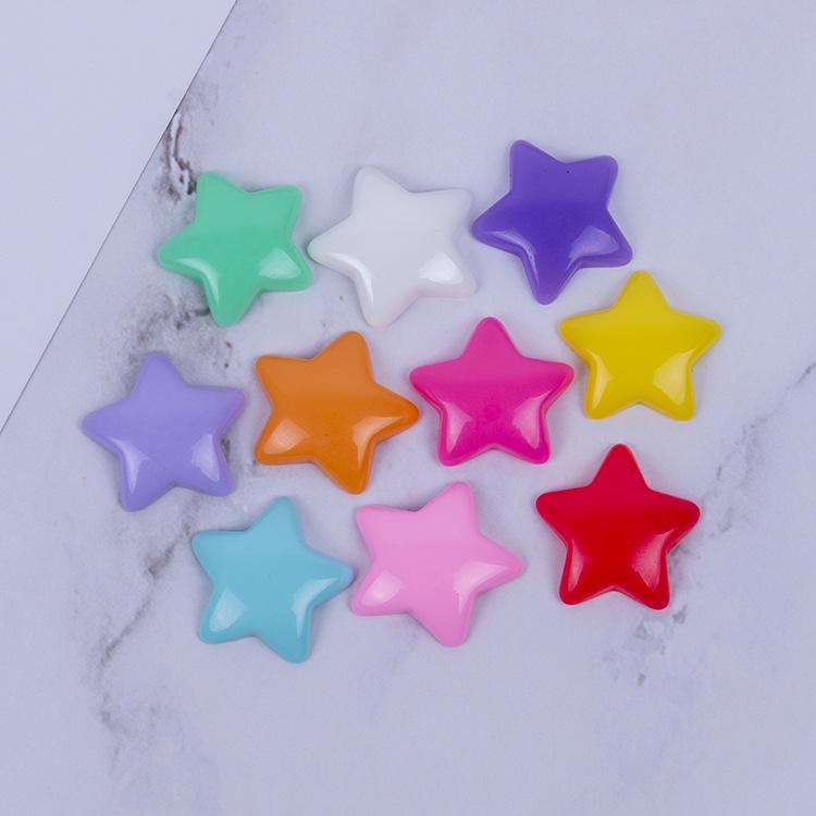 Pastel Star DIY Resin Accessories for Hair Clips, Phone Cases, Pendants, and Crocs Decorations