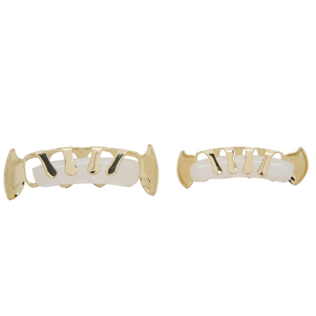 Hollow Plating Teeth Brace Fashionable Metal Teeth Decoration Jewelry for Party