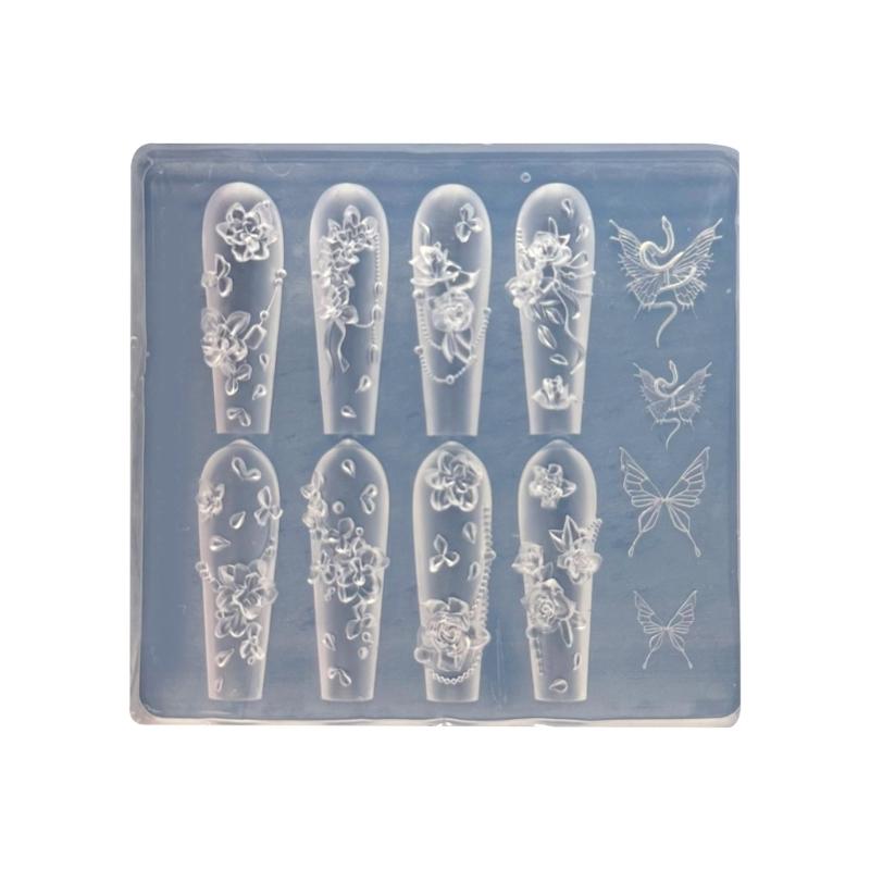 

Nail Art Moulds Silicone 3D Template Nail Designing Tool Rose Shape Silicone Handmade Molds for Manicure Creation 1