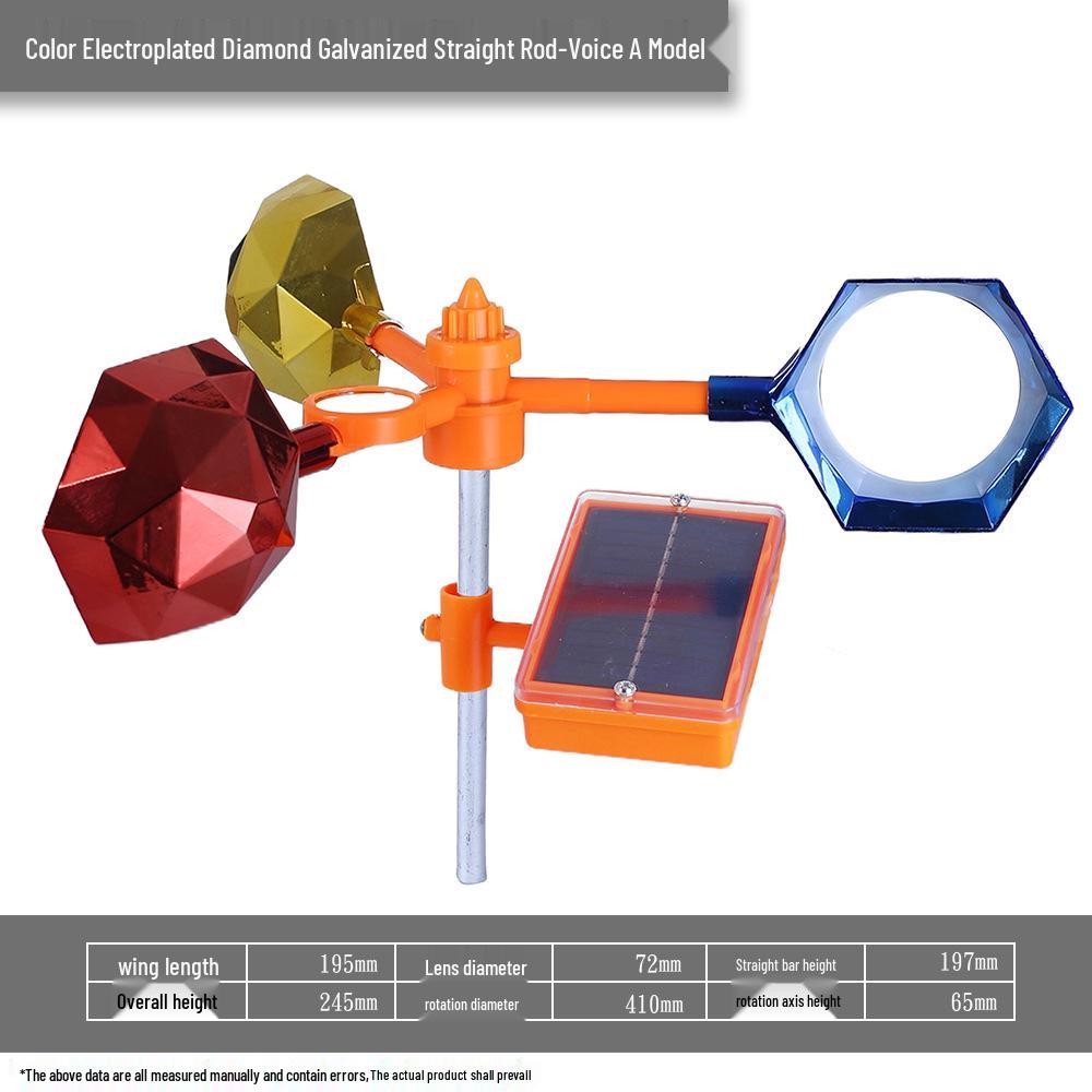 Odblaskowy odstraszacz ptaków zasilany energią słoneczną i wiatrową na farmy zewnętrzne i stawy rybne