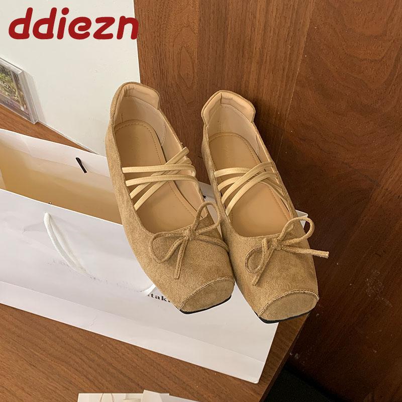 Fashion Footwear Slip On Ladies Mary Janes Flats Shoes Luxury Female Shallow Fashion Butterfly-Knot Women Flats Lolita Shoes New