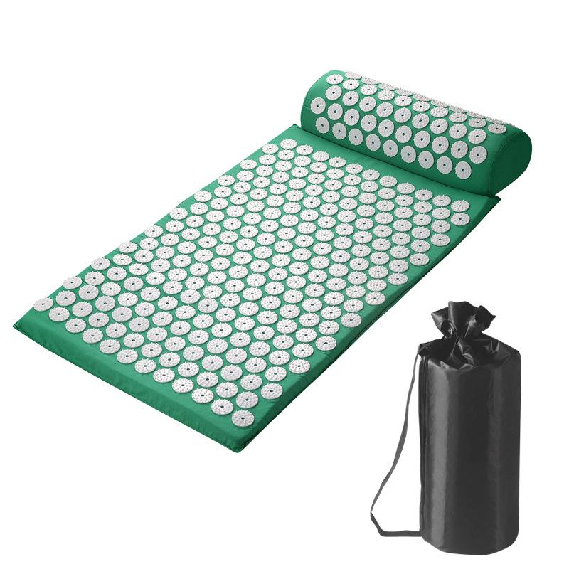 Yoga Acupressure Mat with Head Pillow for Muscle Relaxation and Massage