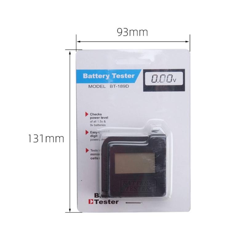 Digitální tester baterií Kontrola baterie Kontrola malého napětí pro 9V / 1,5V baterii