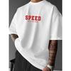 European Size Speed Racing Element T-Shirt, Youth Sports Tee, Summer Outdoor, Men's Summer Apparel, Slightly Dropped Shoulder Fit Crew Neck T-Shirt