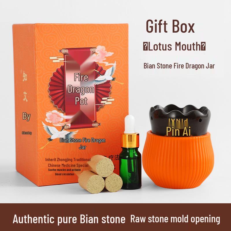 Pure Bianstone Moxibustion and Guasha Massage Tool by Lotus Liu Weicheng