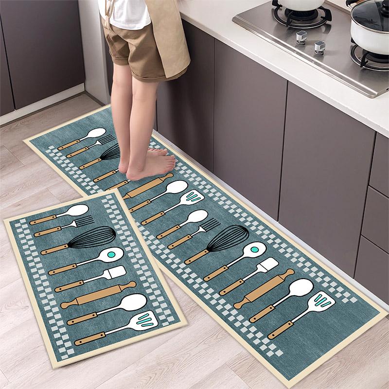 Tappetino da cucina Tappeto a striscia lunga per corridoio della camera da letto Tappeto morbido e antiscivolo Tappetino per ingresso Accessori da cucina