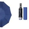 2025 LED Automatic Umbrella Reflective Stripe Reverse Led Light Umbrella Three Folding Inverted 10 Ribs Windproof Umbrellas