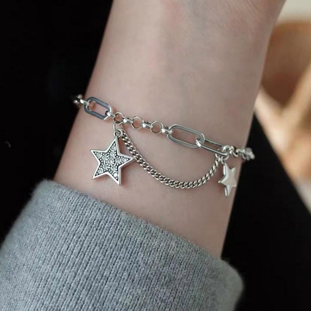 Star Copper Bracelet Aesthetic Pentagram Charm Bracelet Harajuku Fashion Jewelry