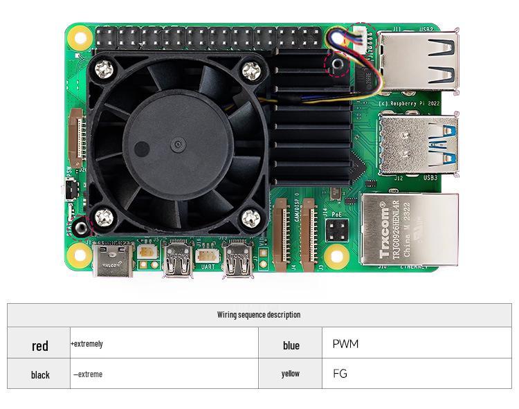 Raspberry Pi 5 Official Heatsink with PWM Fan and Aluminum Shell