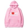 I Love My Boyfriend Girlfriend Printed Hoodie Couple Fashion