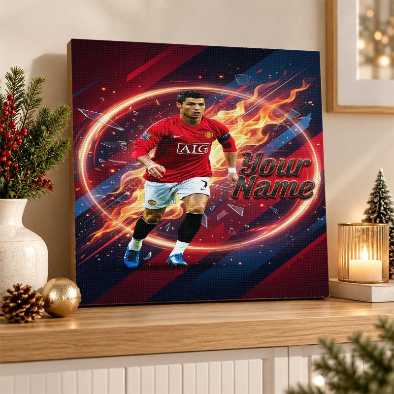 Cristiano Ronaldo Vlastní jméno Text 5D Diamantová malba Sada DIY Plné vrtání Diamantové umění Dekorace