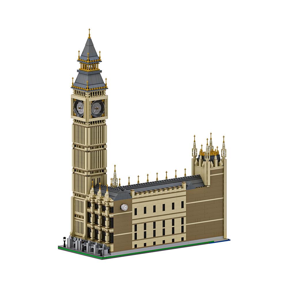 MOC Big Ben Modular Building Blocks Model London Big Ben Famous Street View Architecture Bricks Assembly Toys Kids Birthday Gift