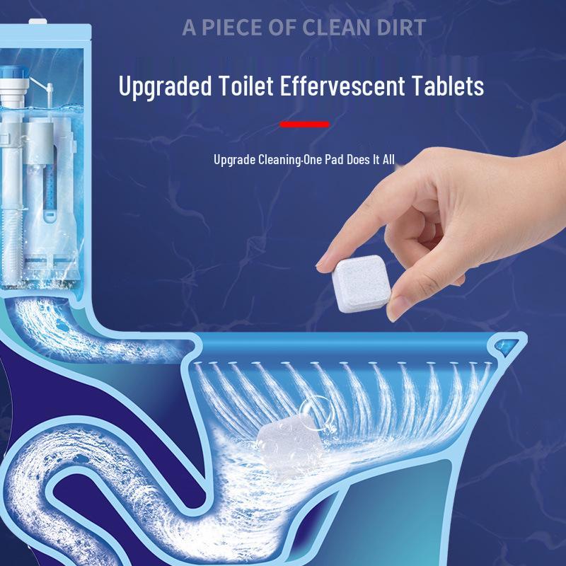 Brausetabletten zur Toilettenreinigung: Deodorieren, Urinflecken entfernen, Entkalken und Flecken bleichen.