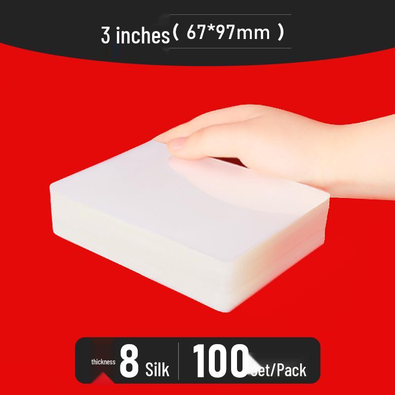 Bolsas para Plastificação A4 - Tamanhos de 3" a 10", Espessadas para Fotos e Identificações