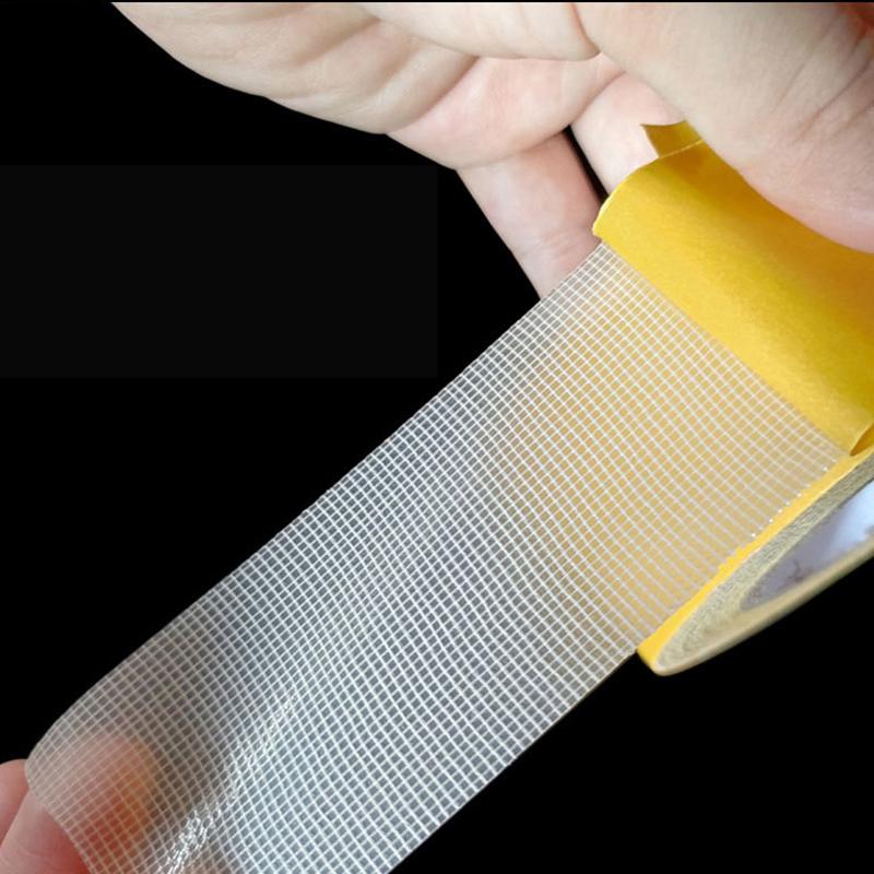 5M Double Sided Cloth Base Tape Translucent Waterproof Super Traceless Cloth Base Tapes High Viscosity Carpet Adhesive