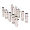10 Pcs XLR Female Head Mini Full Metal 6 Pin Female Connector for Microphone Cable Interface