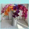 Fleur Artificielle Orchidée Daim Pêche 8 Têtes Pour Décoration de Table de Mariage Intérieur de Maison