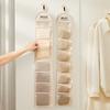 7 Grid Sock Organizer Hanging Bag,Hair Accessories Storage Bags for Headdress Jewelry,Wall-mounted Sundries Organiser for Closet