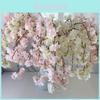 Home Decor Artificial Silk Flower With Hanging Cherry Blossom For Living Room And Wedding Decor