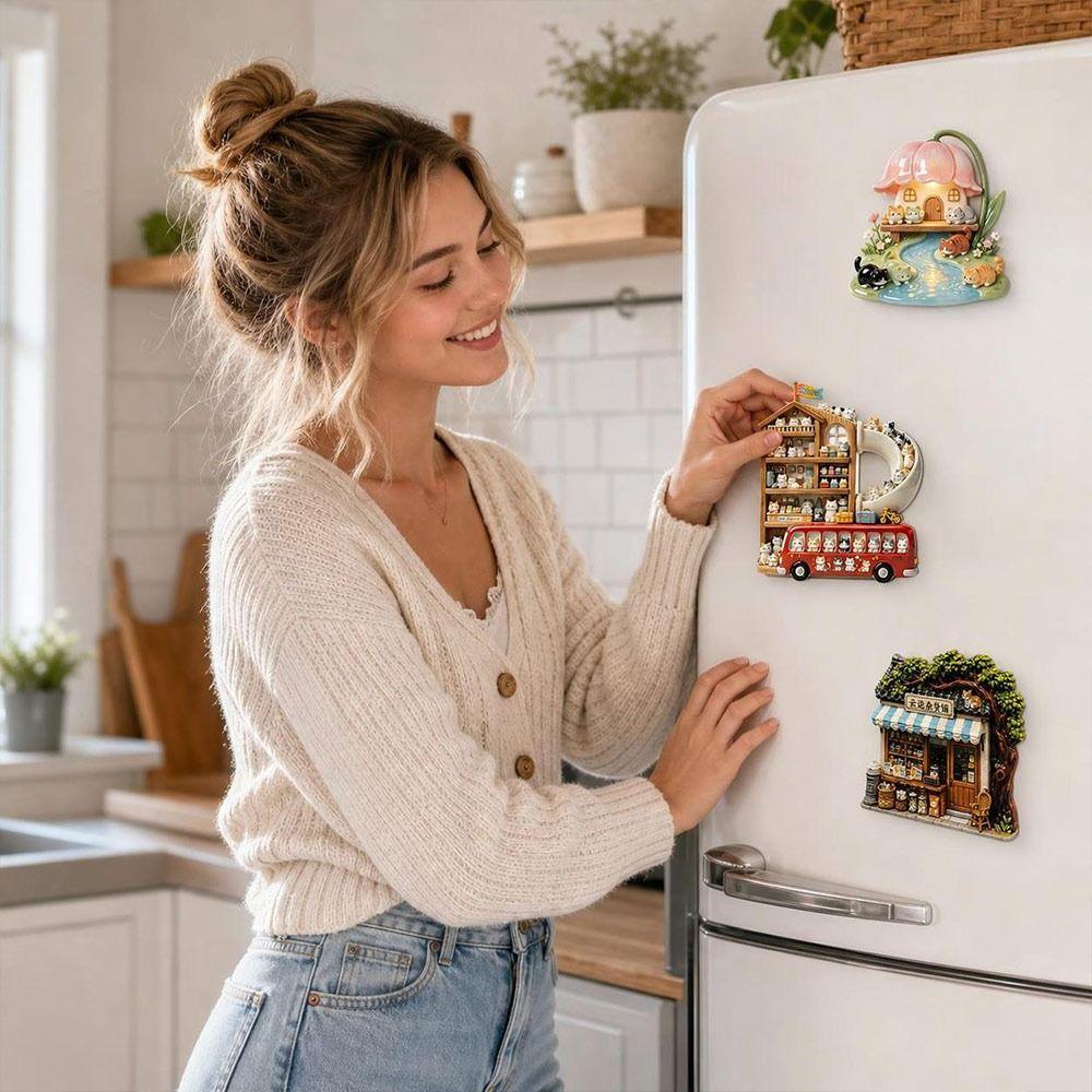 Simulation Refrigerator Magnet 3D Relief 3D Refrigerator Stickers Refrigerator Decoration