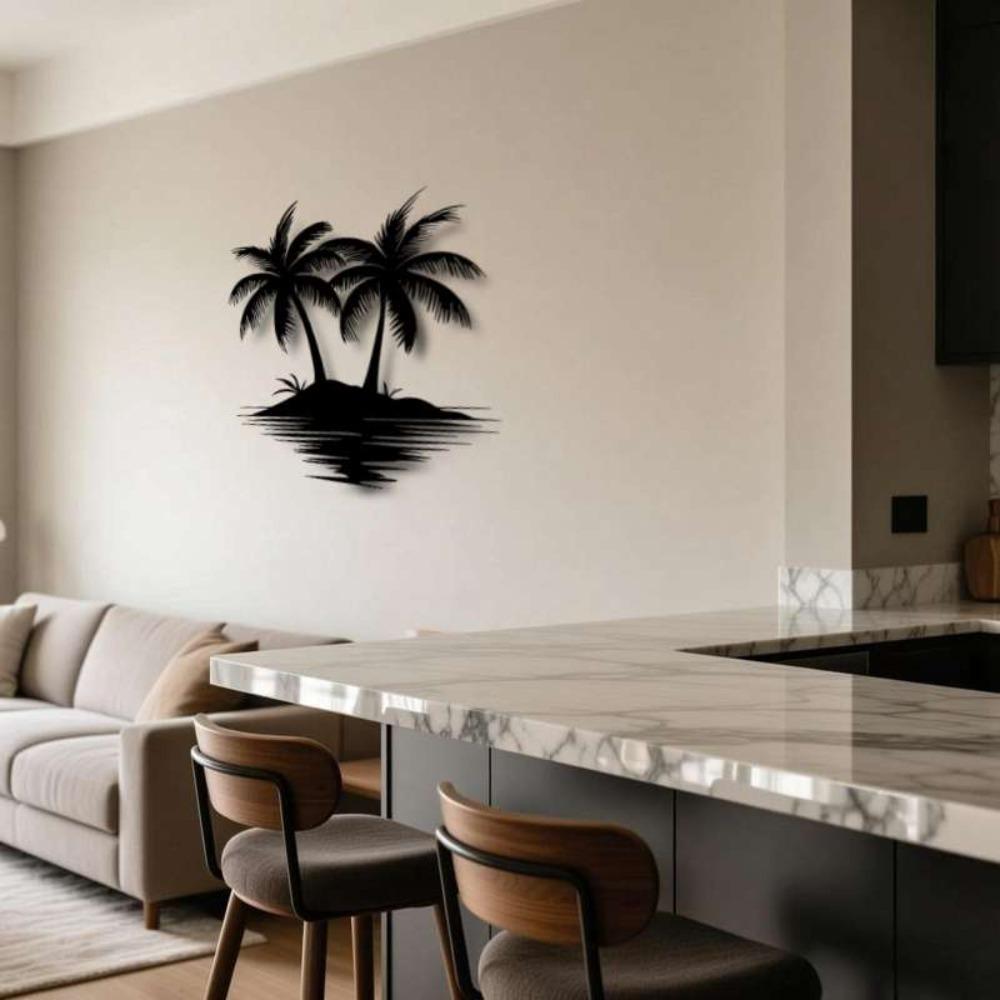 Tropical Palm Tree Wall Decor Beach Themed Living Room Patio Art Gift