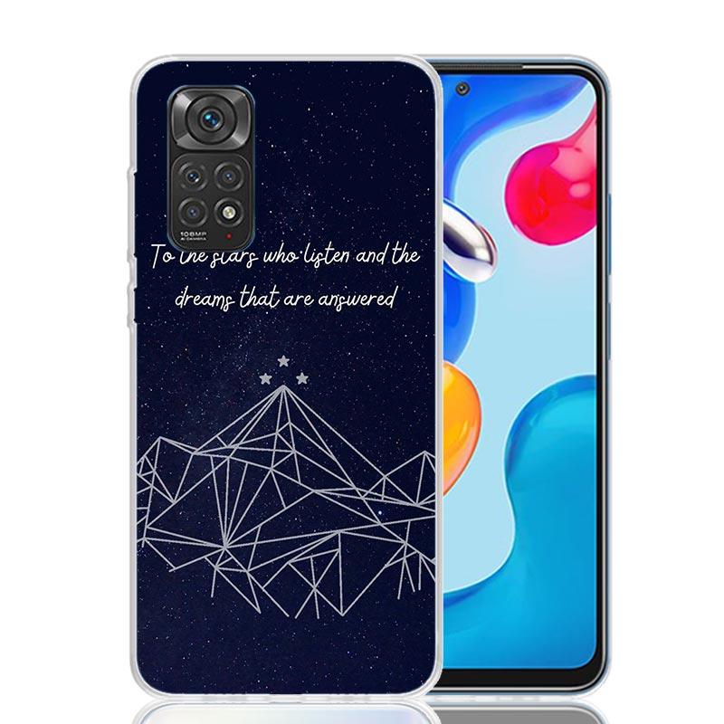A Court of Mist Fury Sarah J Maas Phone Case For Xiaomi Redmi Note 13 14 15 Pro Plus 12S 12 14S 11S 11E 10 10S 11 11T 5G 4G Cove