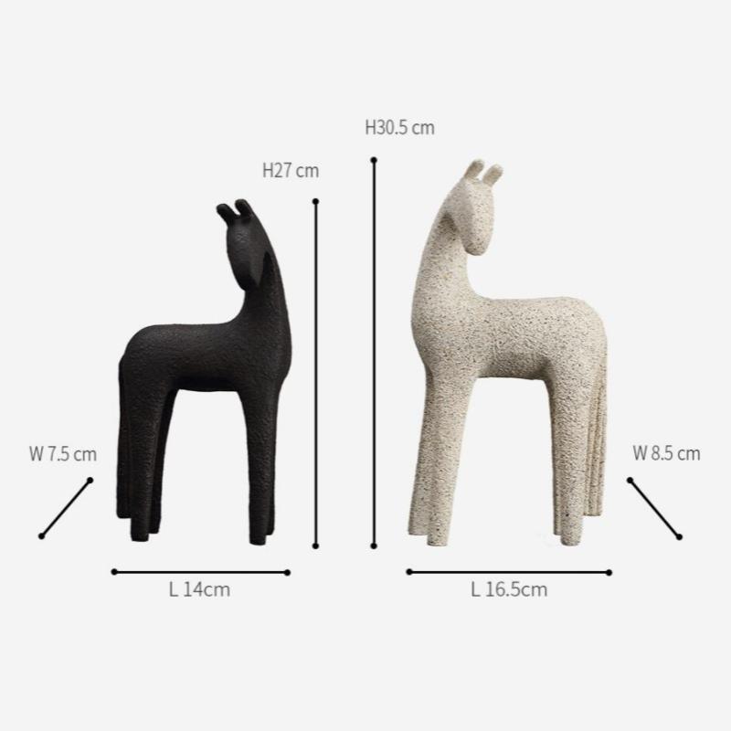 Resin Handicrafts Abstract Horse Sculpture Creative Fat Horse Statue Animal Decorative Figurines Home Decoration Accessories