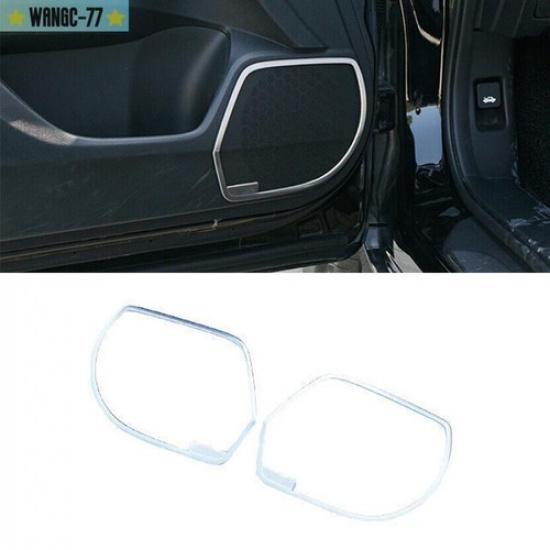 Silver For Honda Accord 9th 2014-2017 Steel Door Speaker Bezel Frame Cover Trim