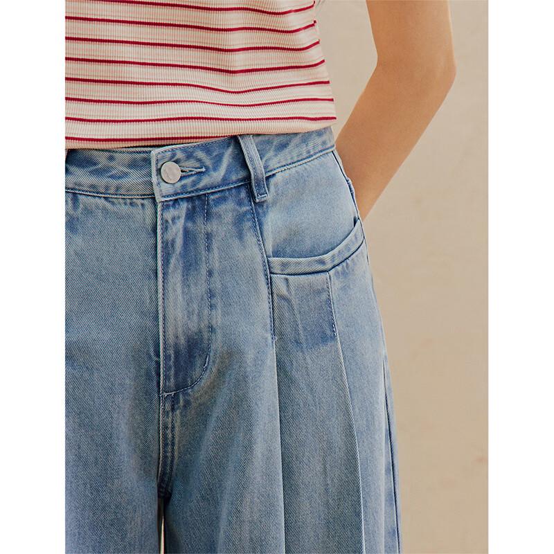 Inman Women's American Retro High-Waist Wide-Leg Jeans