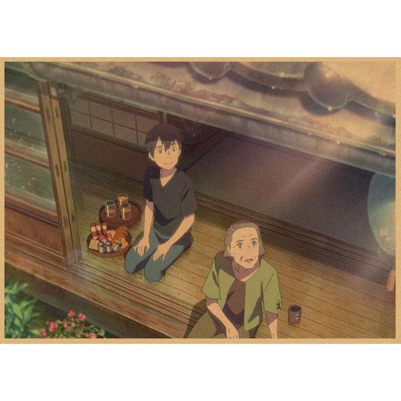 Large Decorative Weathering with You Anime Retro Kraft Poster Wall Art