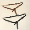 Adjustable Retro Carved Metal Decors Waist Belt Exquisites Handcrafts PU Leather Belt Waistband for Fashion Enthusiasts