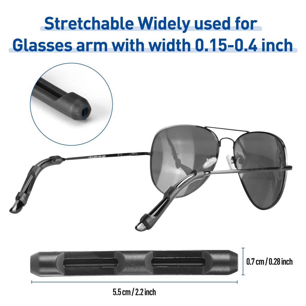 Eyeglass Ear Cushions - Soft Silicone Glasses Ear Grip Temple Tips Eyeglass Pads Anti Slip Eyeglasses Ear Hook Comfort Sport