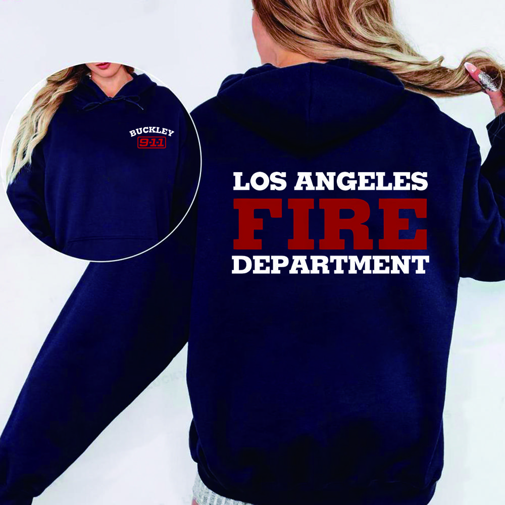 

9-1-1 Телешоу Худі LAFD Пожежна служба Лос-Анджелеса Светшот Пожежник Телешоу Мерч Чоловіки Жінки Довгі рукави Повсякденні Худі L