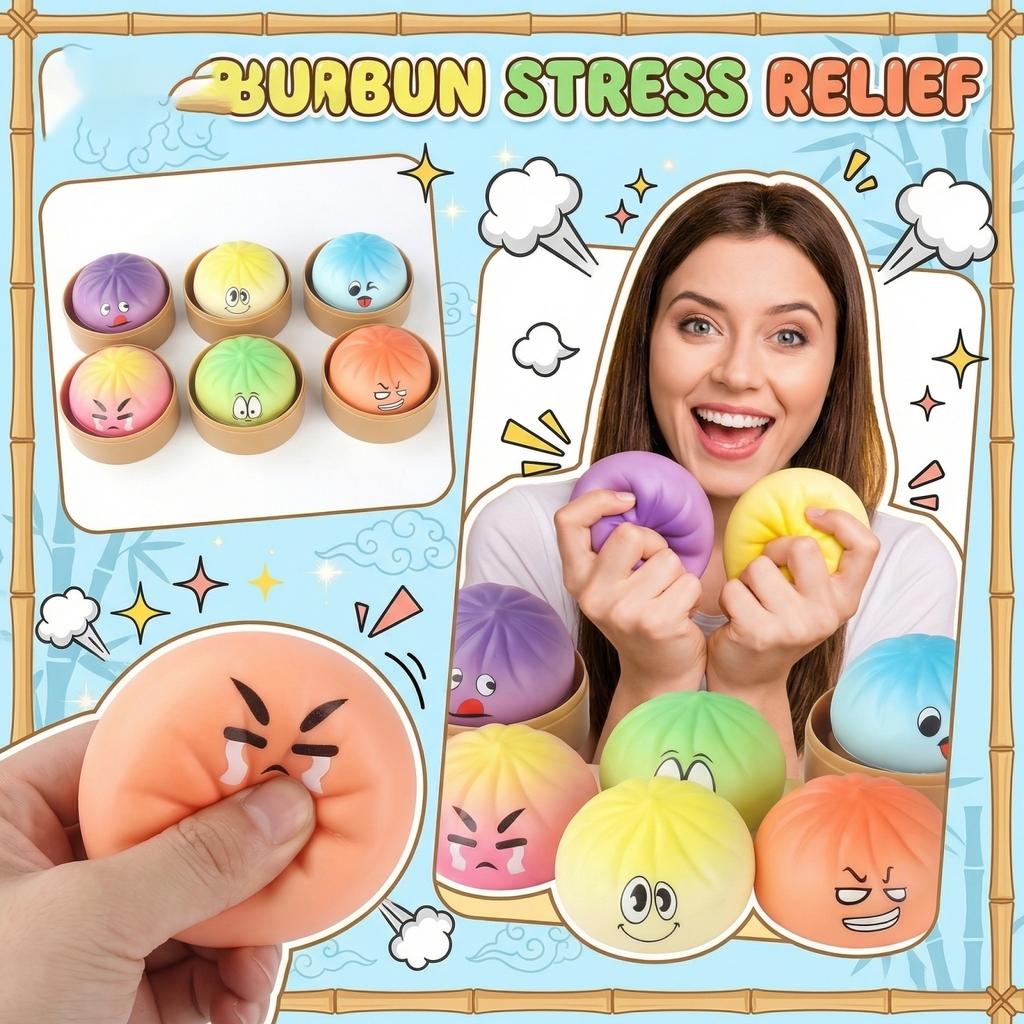 Cartoon Dumplings A Stress-relieving Pinching Device
