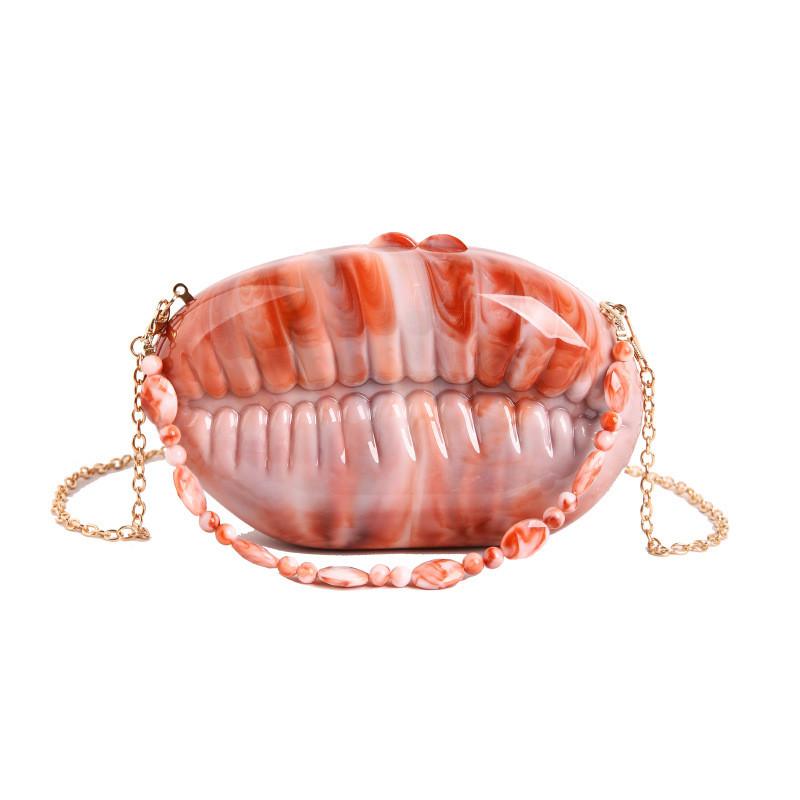 Acrylic Box Bag With Chain For Ladies Evening Party Purse