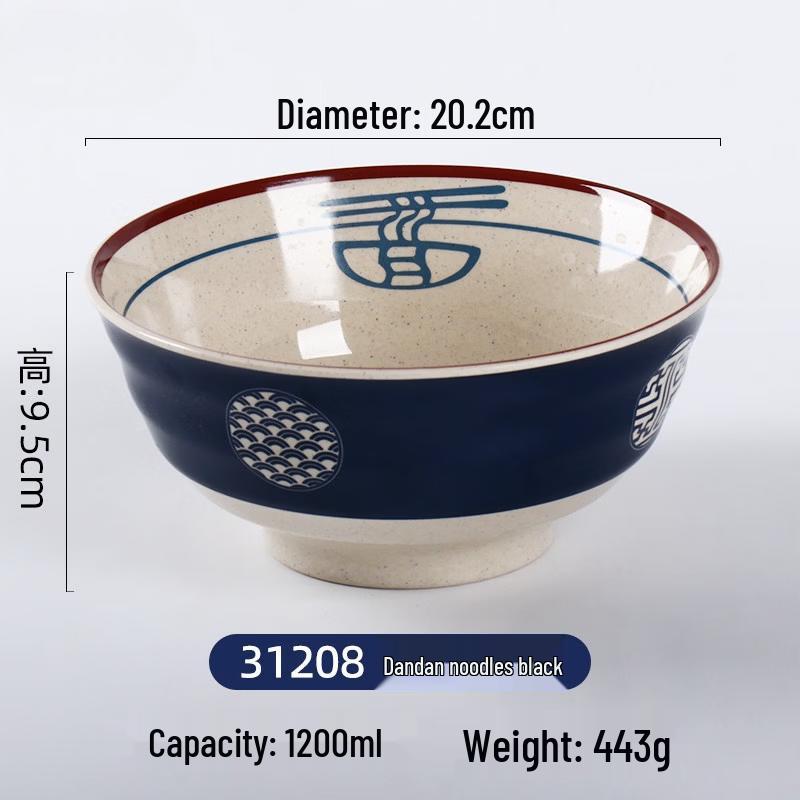 

Commercial Chinese Retro Melamine Noodle Bowl