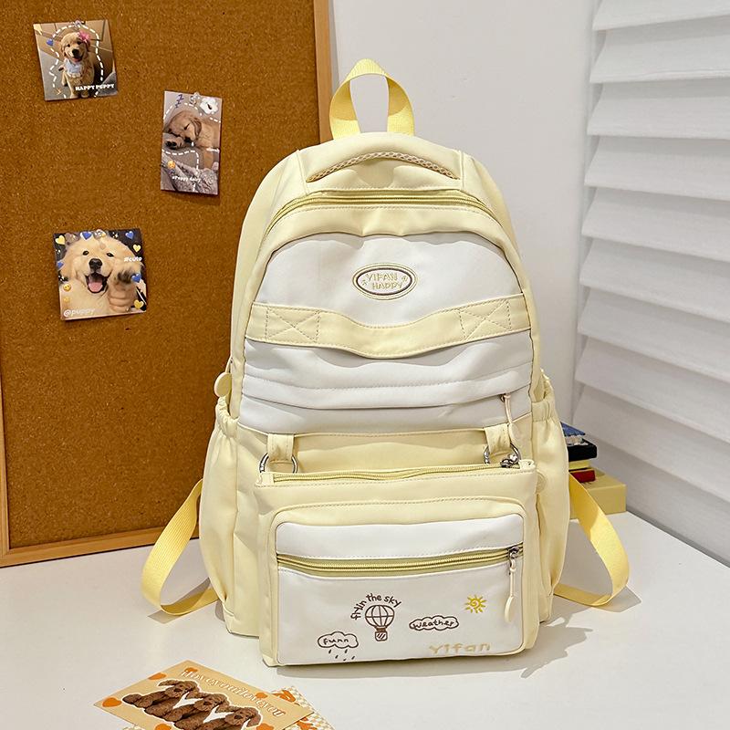 Schoolbag Korean version sweet schoolbag girls junior high school simple versatile large capacity backpack high school female college backpack