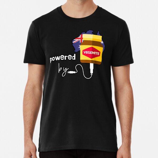Powered by Vegemite TShirt Made in Australia Unisex T-Shirt XXXL