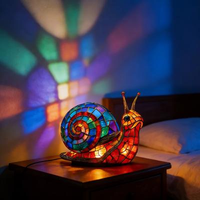 Nachtlicht Handgefertigt Vintage Harz Tier Regenbogenlampe USB-betrieben Weiches Warmes LED-Licht für Schlafzimmer Schreibtisch Dekoration