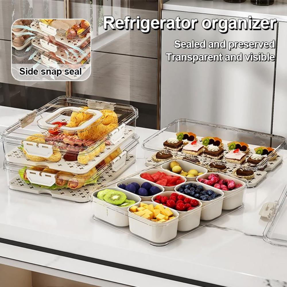 Multi Purpose Fresh-keeping Box Transparent Egg Box New Seasoning Box  Fruit Vegetable Storage
