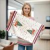 Durable Christmas Kitchen Dishcloth Towel Decorative Quick-drying Christmas Cute  Dish Cloth Hand Towel Kitchen Cleaning