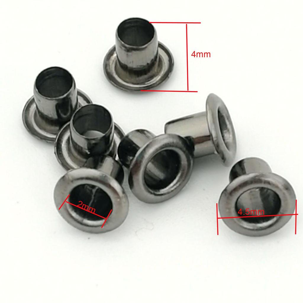 200 buc nasturi mini cu ochiuri pentru păpuși DIY, inele de alamă, nasturi pentru geantă și pantofi, haine, accesorii de cusut, auto-ondulate