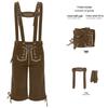 Oktoberfest Bavarian Men's Lederhosen with Suspenders