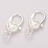 10pcs/lot 27MM Lobster Clasp Hooks Heart Keychain Clasps Bracelet Chain Accessory for Jewelry Making Components