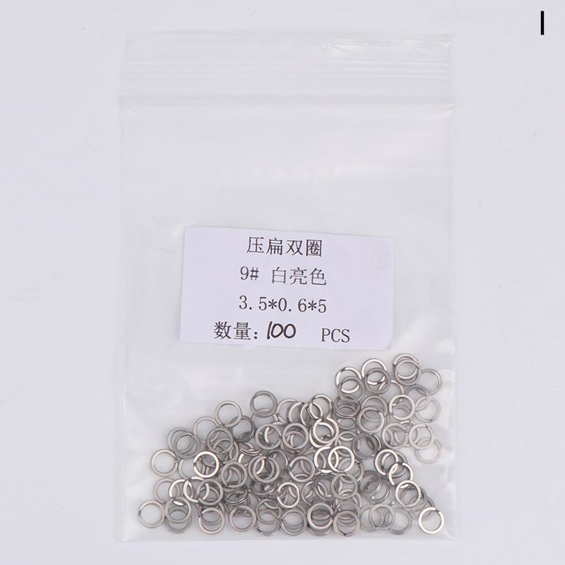 Split Rings Fishing 100Pcs Stainless Steel Lure Rings Saltwater Terminal Tackles Split Rings Fishing Connectors Snap Rings